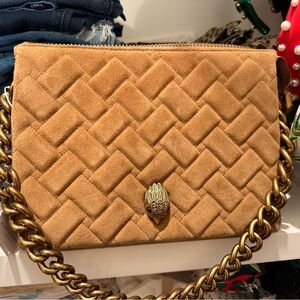Kurt Geiger Tan Quilted Chain Shoulder Bag